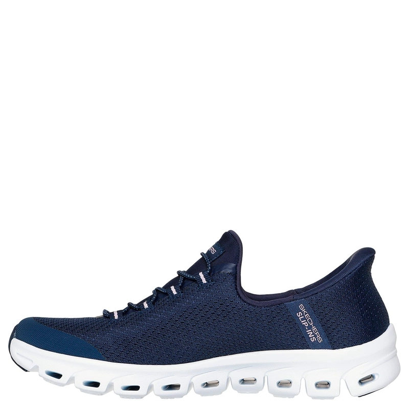 ZAPATILLAS MUJER SKECHERS CASUAL AZUL MARINO SLIP-INS GLIDE-STEP - 3