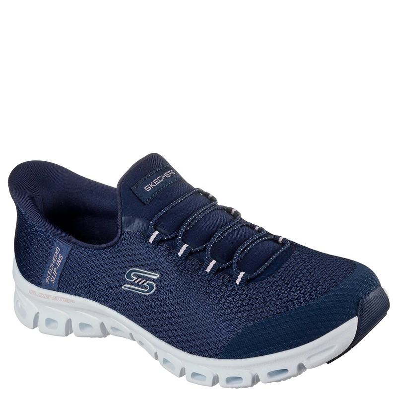 ZAPATILLAS MUJER SKECHERS CASUAL AZUL MARINO SLIP-INS GLIDE-STEP - 2