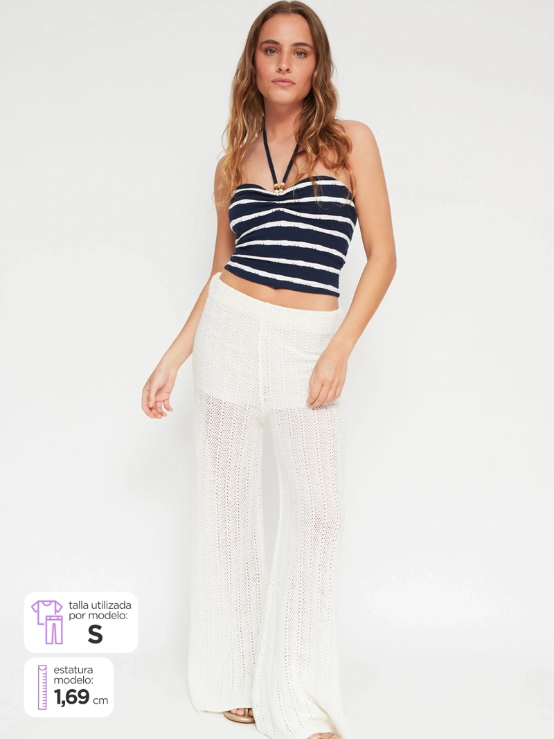 PANTALÓN MUJER INDEX TEJIDO TRANSPARENCIA - 2