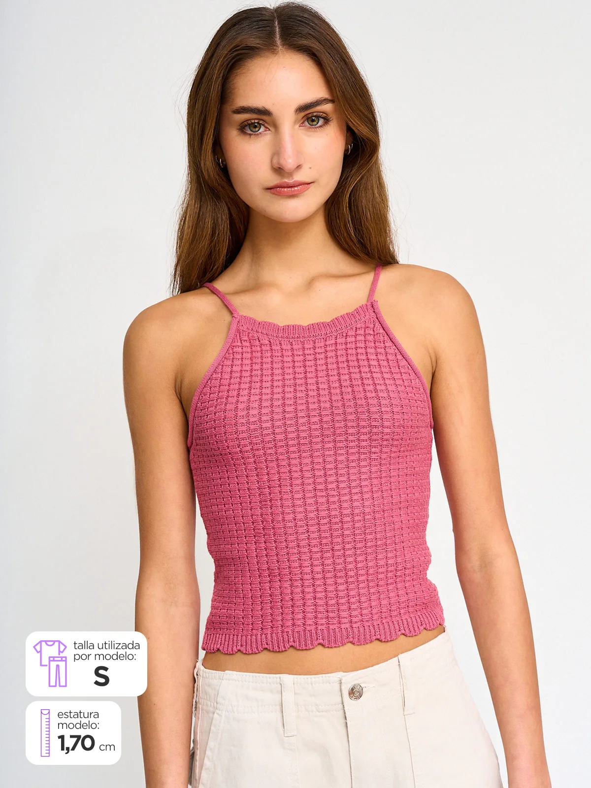 POLERA MUJER INDEX ALGODÓN SIN MANGAS TIRITAS - 1
