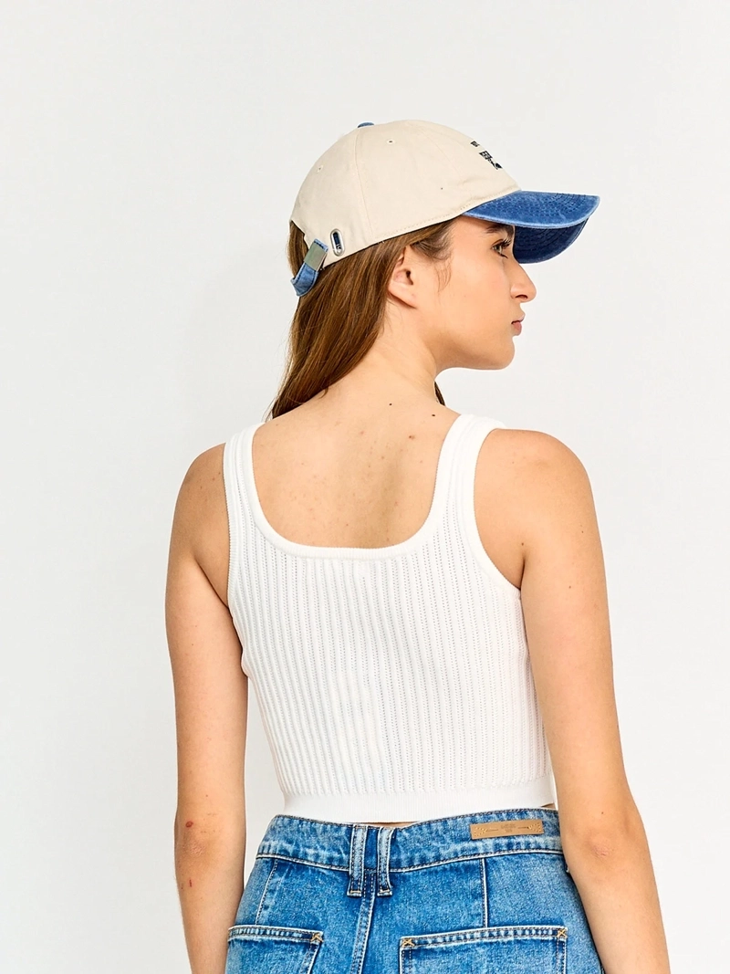 POLERA MUJER INDEX SIN MANGAS TEJIDO - 2