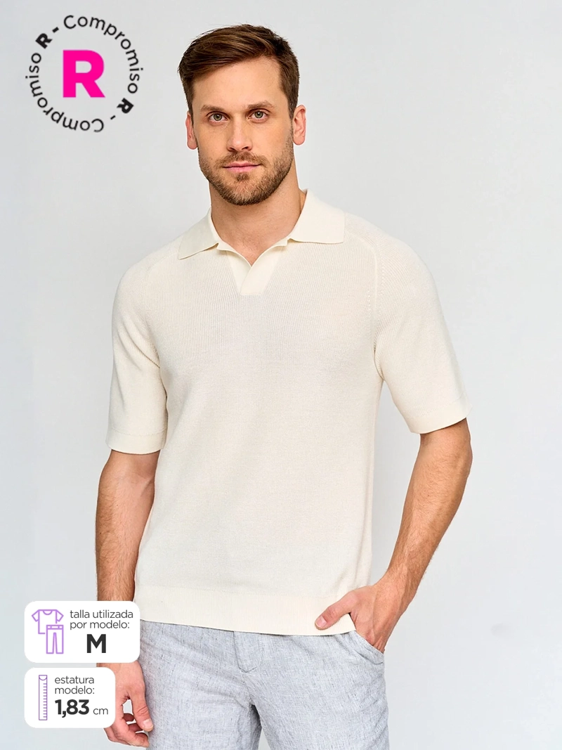 POLERA HOMBRE MARQUIS CUELLO POLO MANGA CORTA TEJIDA