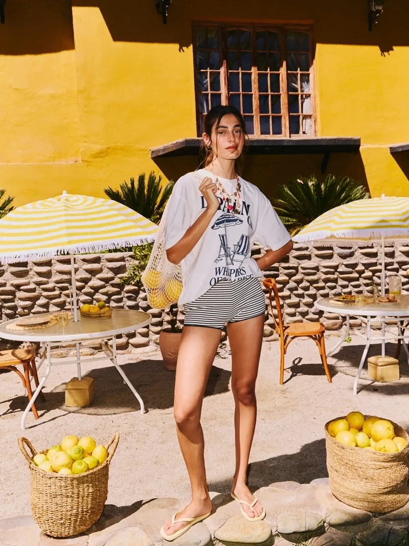 POLERA MUJER INDEX ALGODÓN MANGA CORTA ESTAMPADO ESPALDA - 1