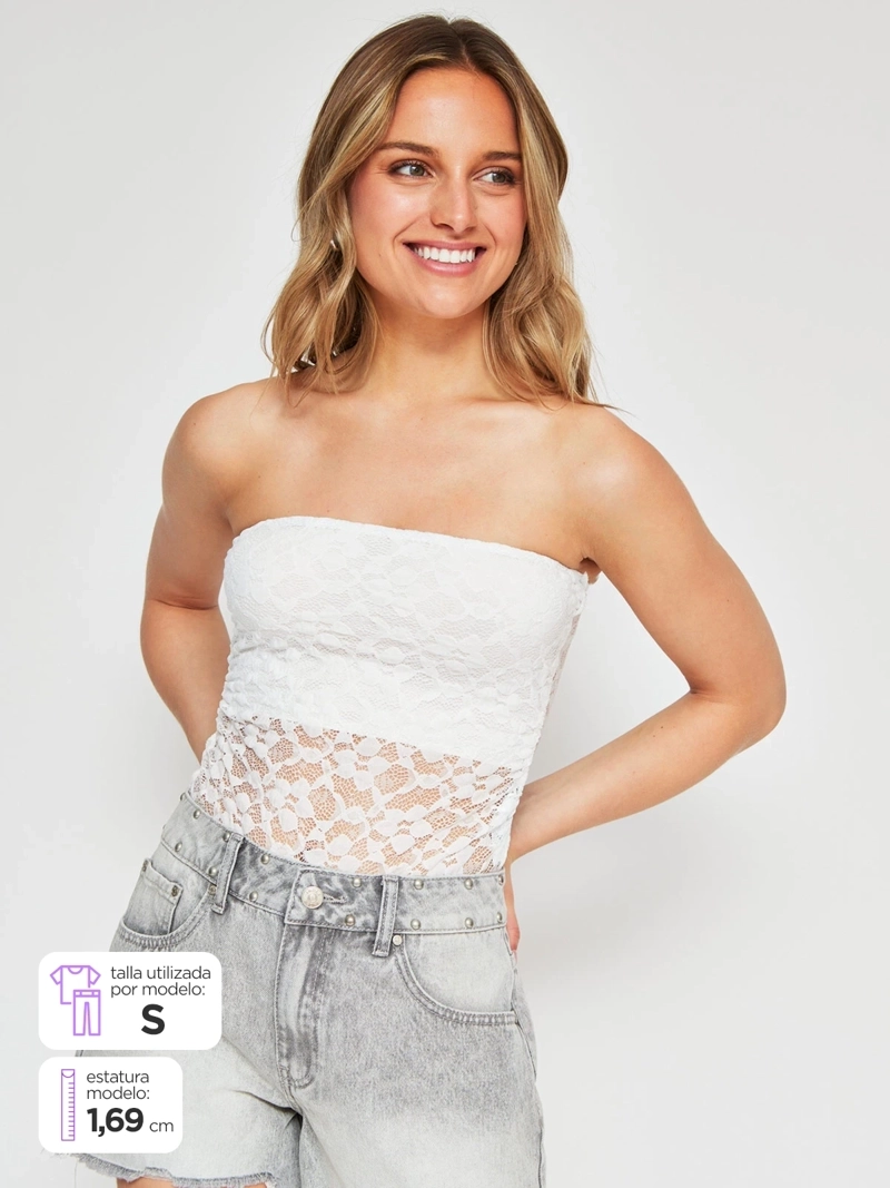 BODY MUJER INDEX SIN MANGAS ENCAJE