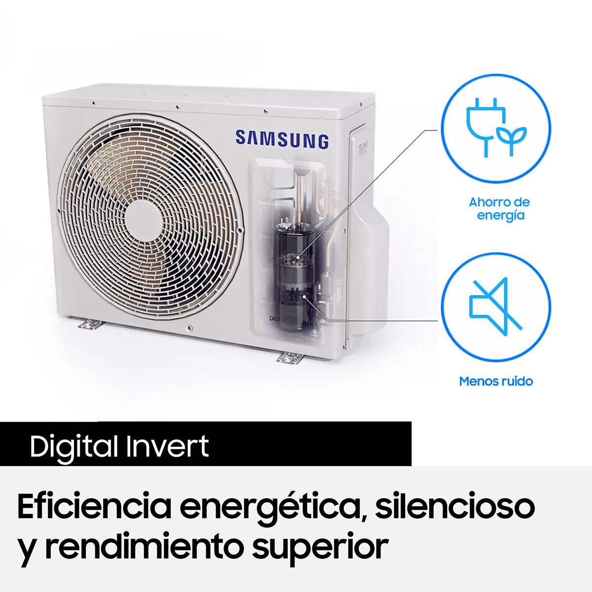 AIRE ACONDICIONADO SPLIT SAMSUNG AR40F18C0AM 18000 BTU FRÍO CALOR INVERTER - 5