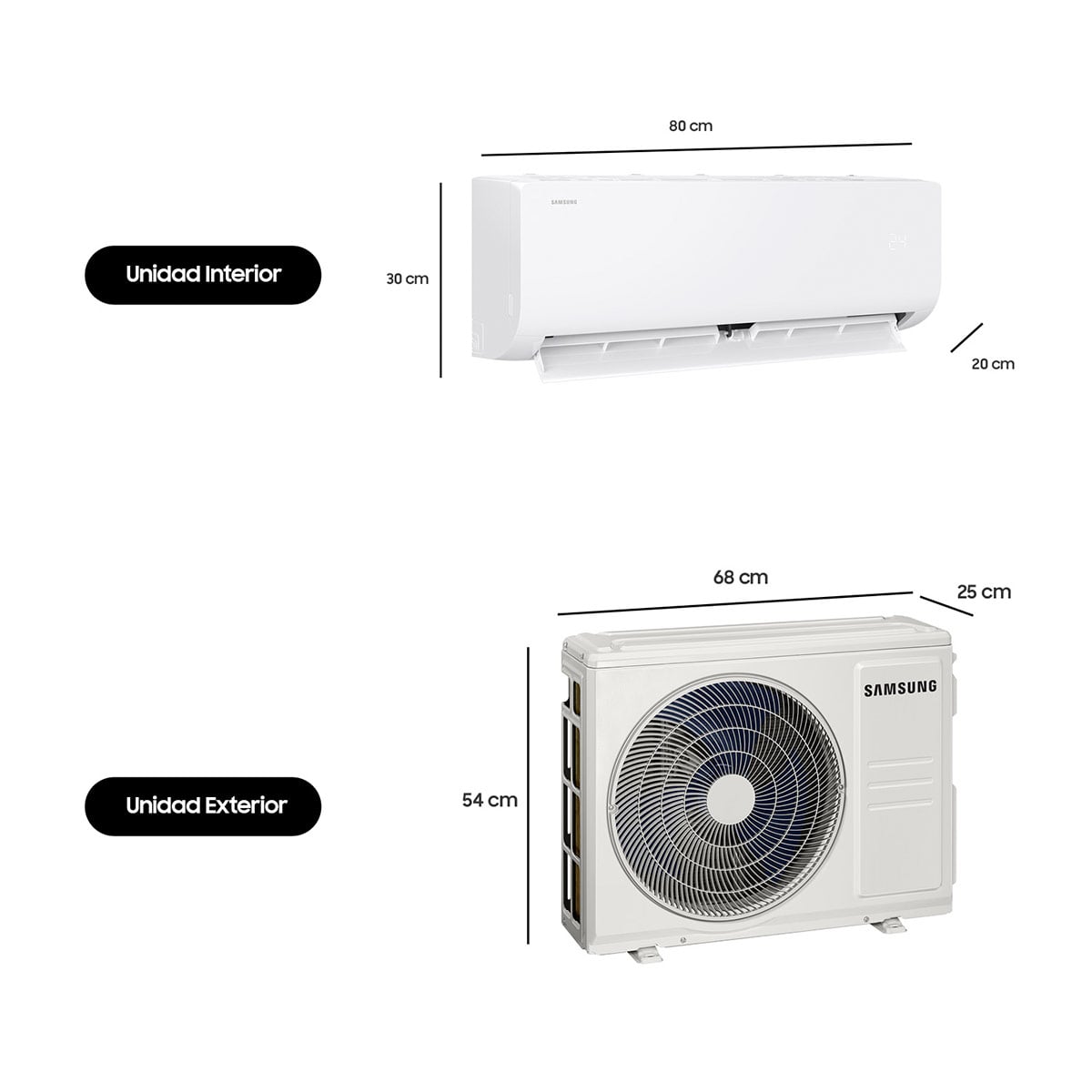 AIRE ACONDICIONADO SPLIT SAMSUNG AR40F12C0AM 12000 BTU FRÍO CALOR INVERTER - 2