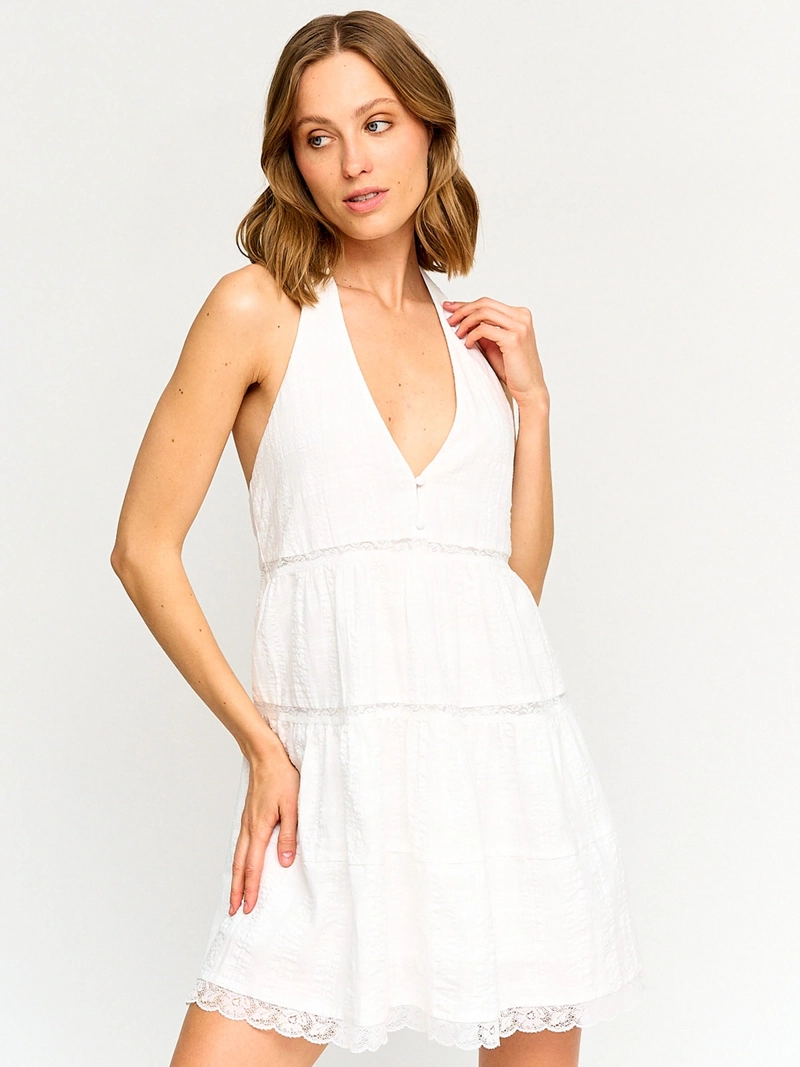 VESTIDO MUJER INDEX ALGODÓN CORTO HALTER - 2