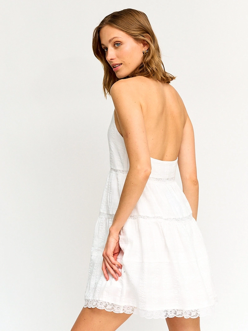 VESTIDO MUJER INDEX ALGODÓN CORTO HALTER - 3