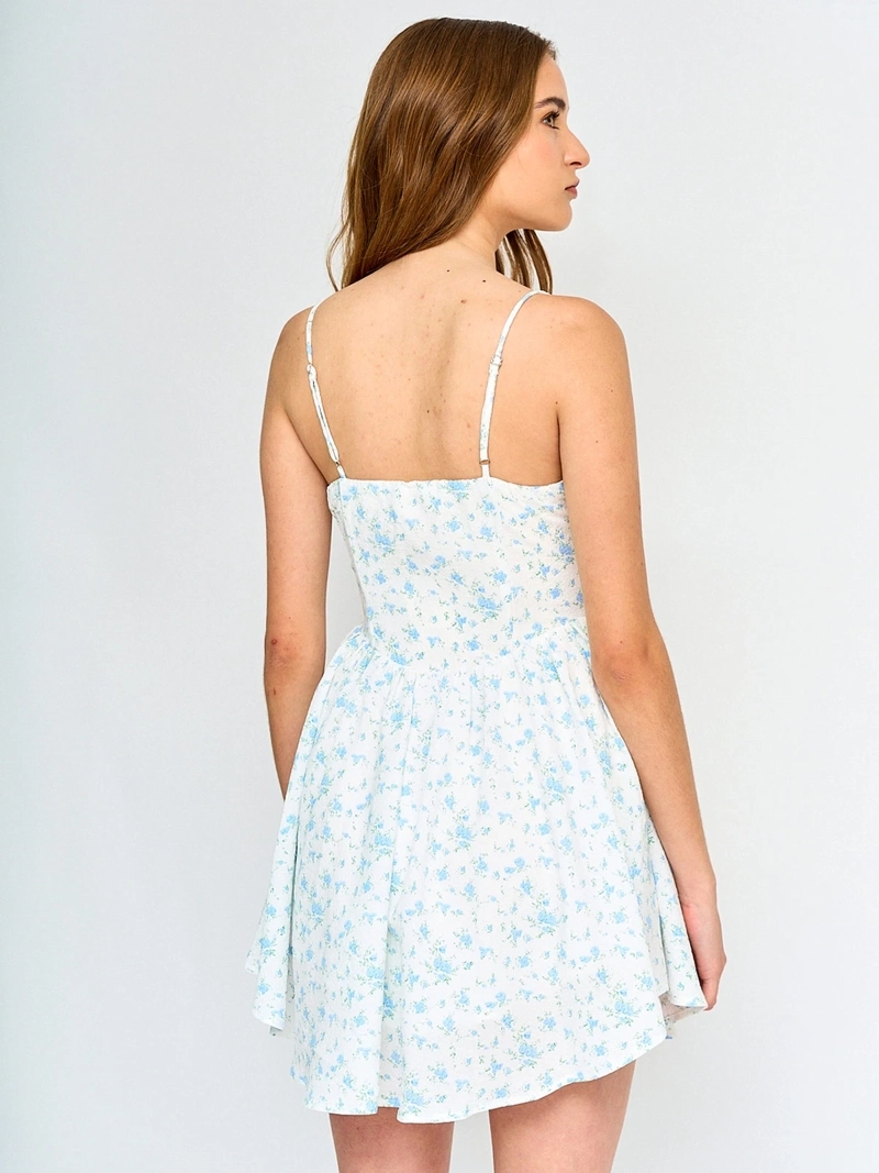 VESTIDO MUJER INDEX CORTO ESTAMPADO FLORES - 3