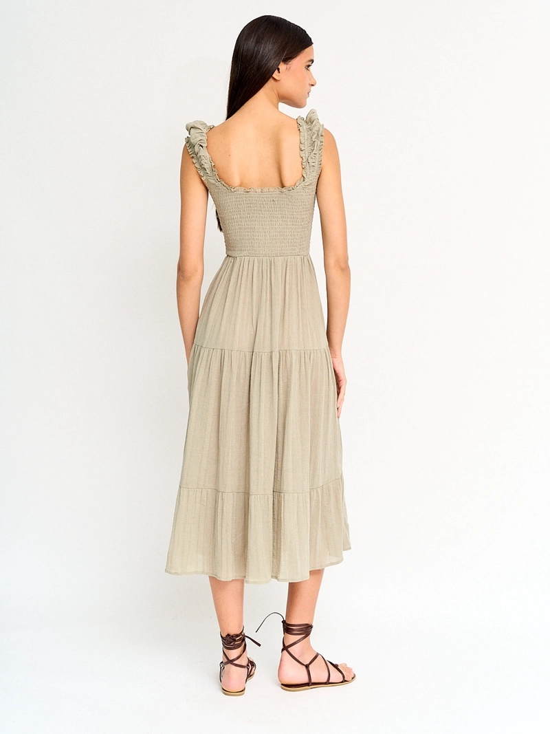 VESTIDO MUJER INDEX ALGODÓN MIDI FLUIDO - 3