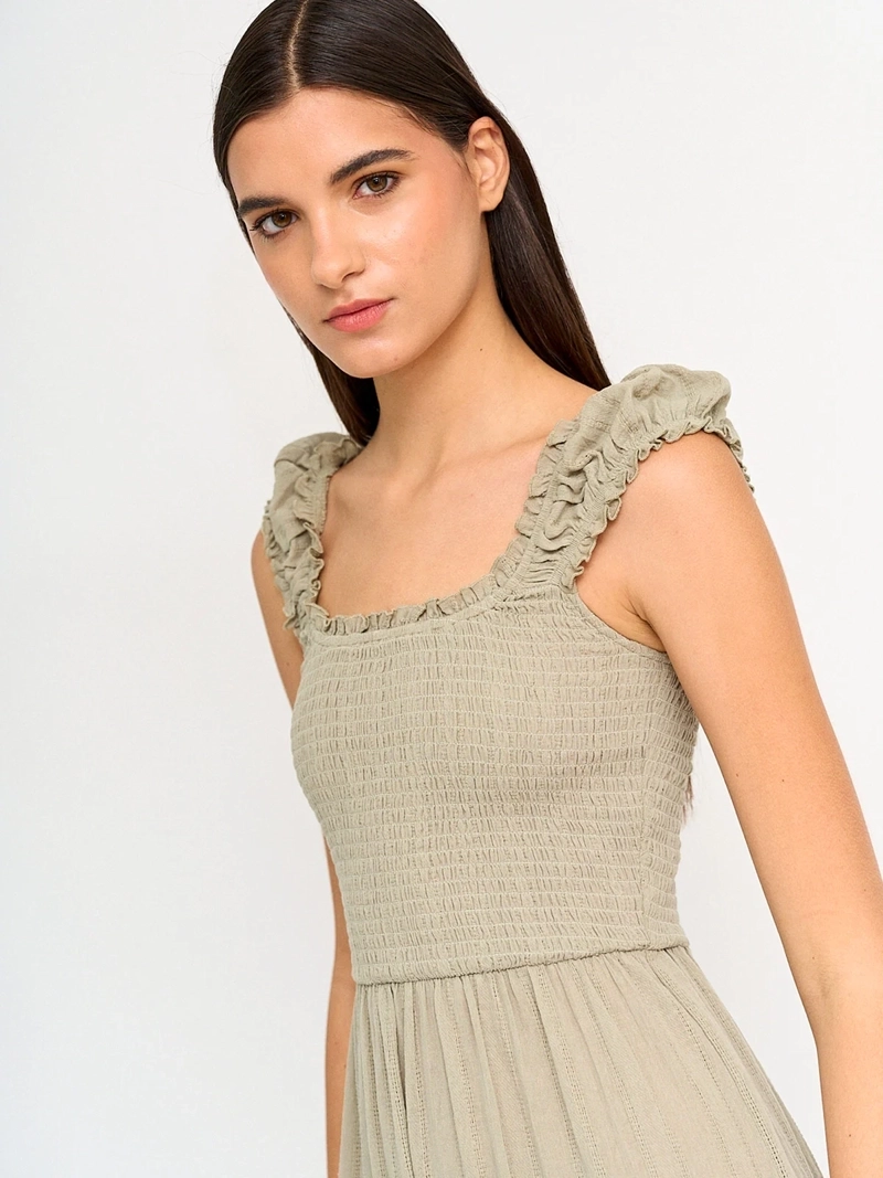 VESTIDO MUJER INDEX ALGODÓN MIDI FLUIDO - 4