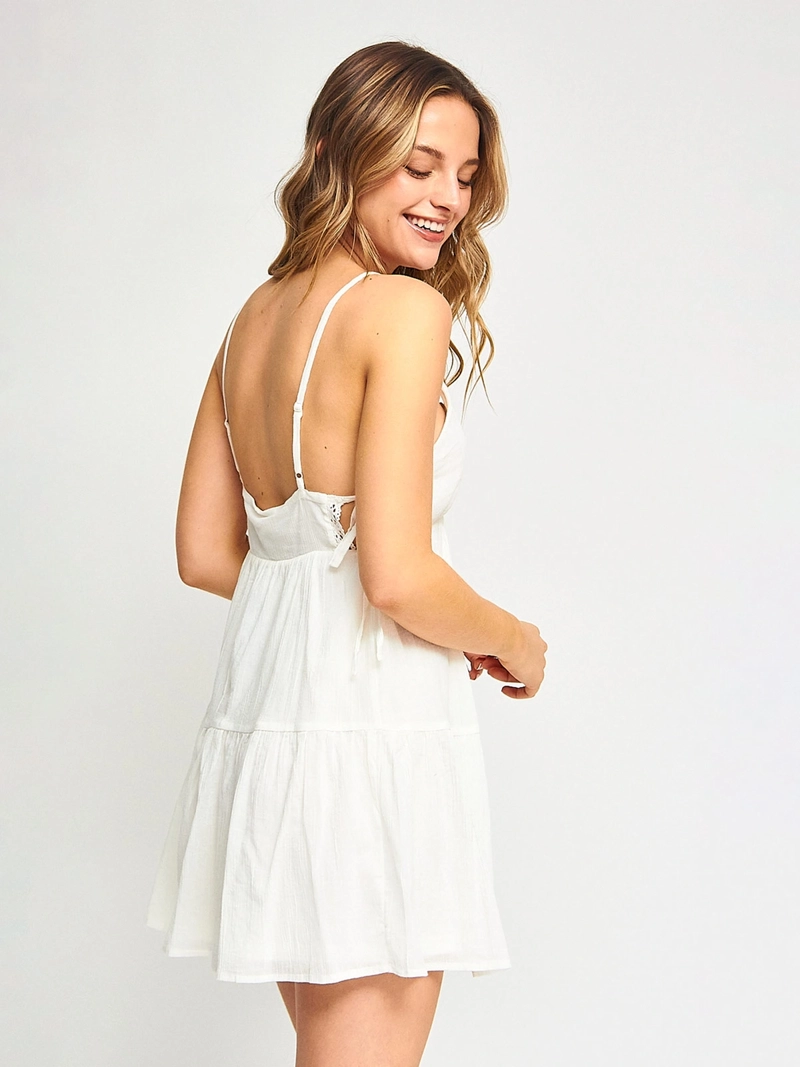 VESTIDO MUJER INDEX ALGODÓN CORTO TEXTURIZADO - 3