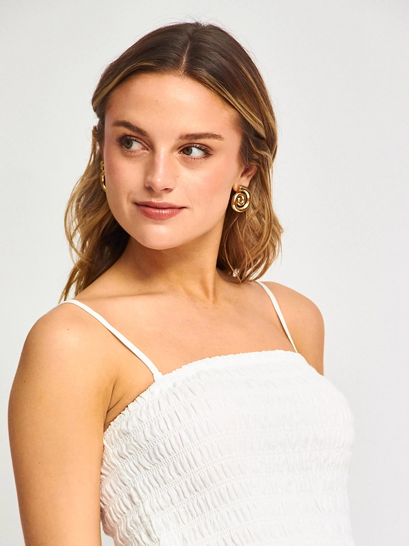 VESTIDO MUJER INDEX ALGODÓN CORTO STRAPLESS PANAL - 4