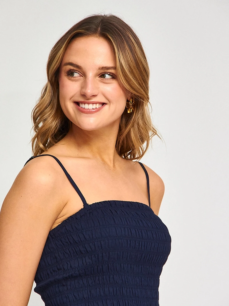 VESTIDO MUJER INDEX ALGODÓN CORTO STRAPLESS PANAL - 4