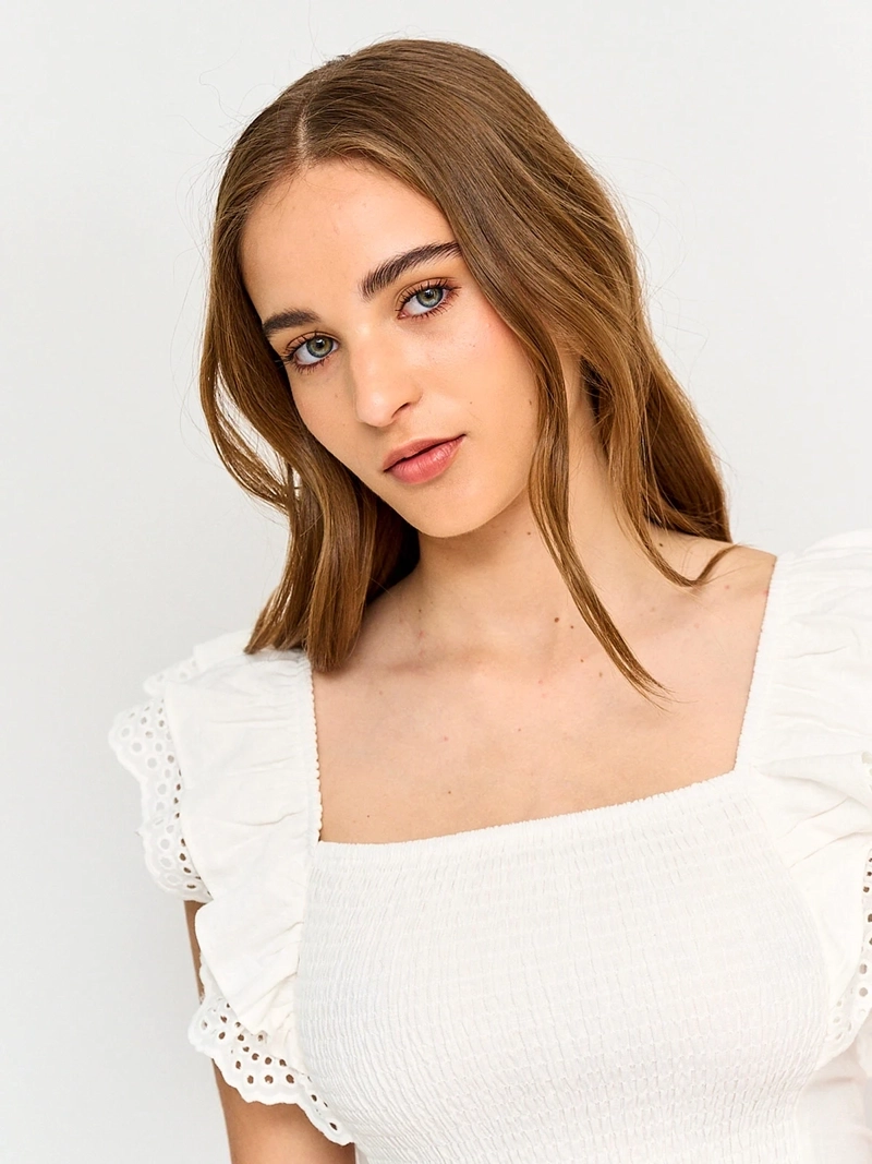 BLUSA MUJER INDEX FRUNCIDO VUELOS - 3