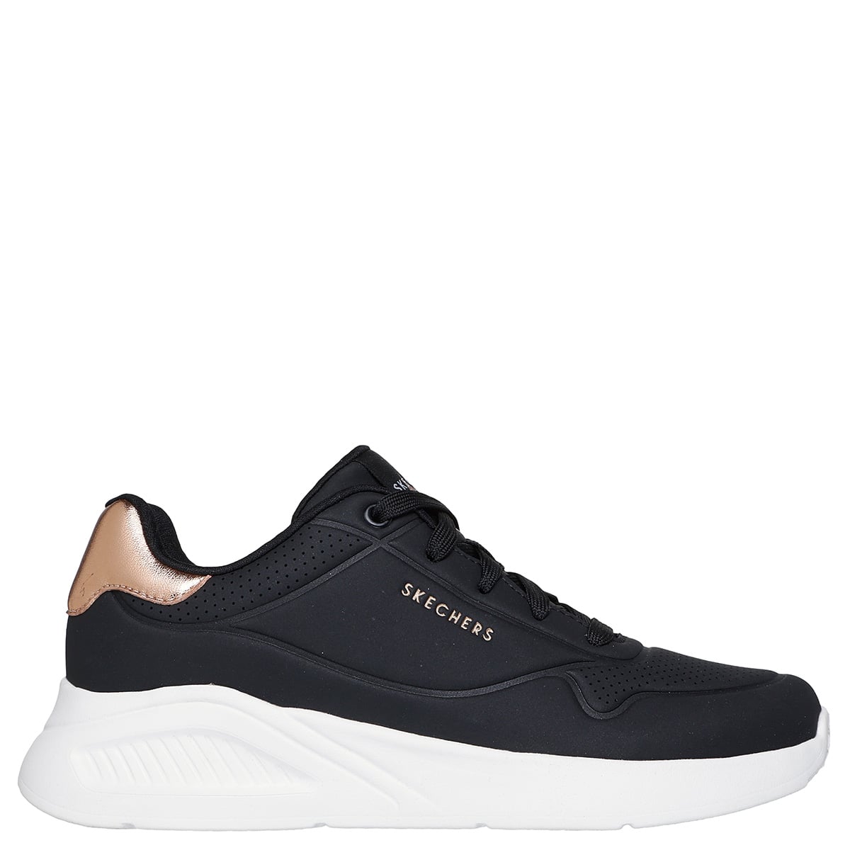 ZAPATILLAS MUJER SKECHERS CASUALES NEGRO UNO LITE - 1