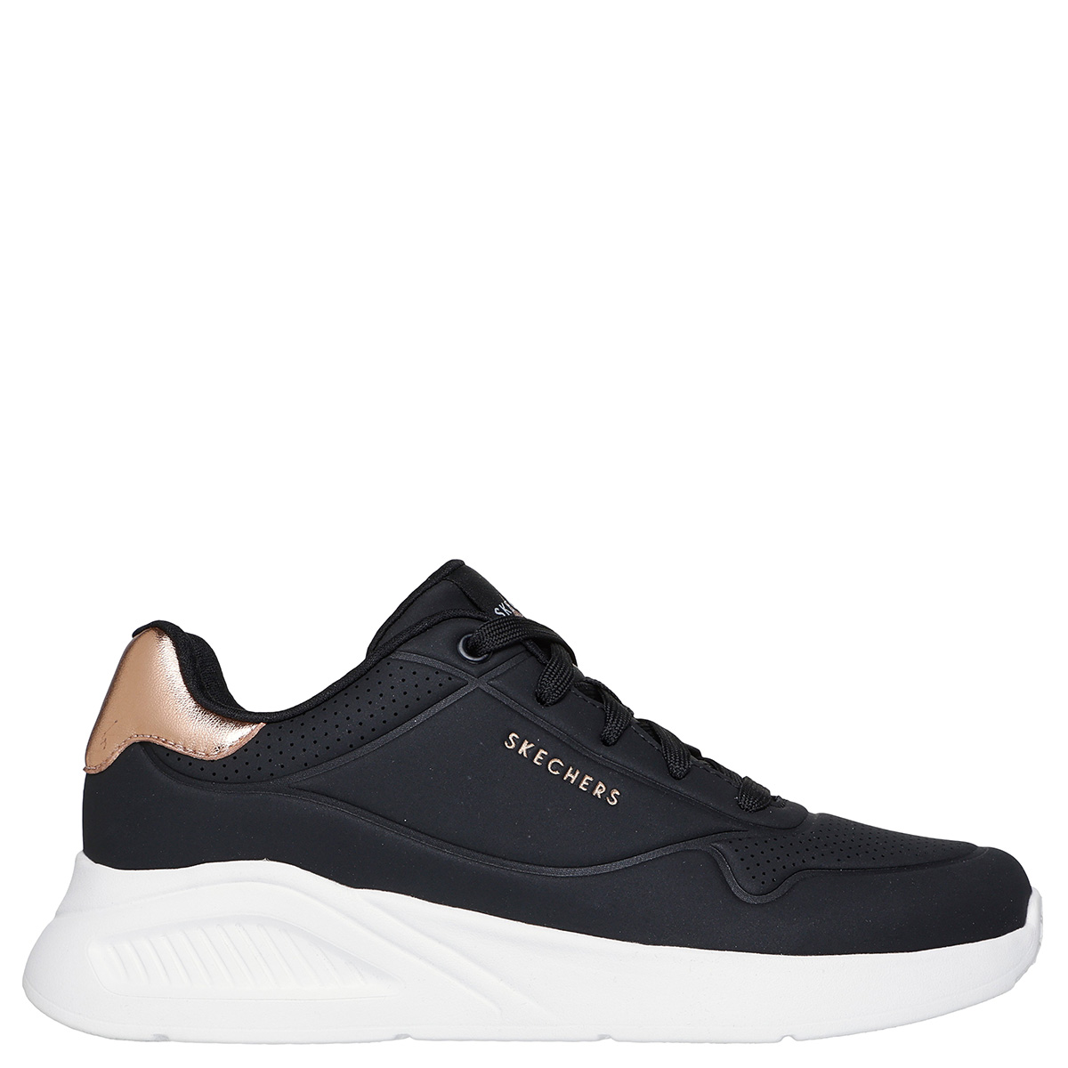 ZAPATILLAS MUJER SKECHERS CASUALES NEGRO UNO LITE - 1