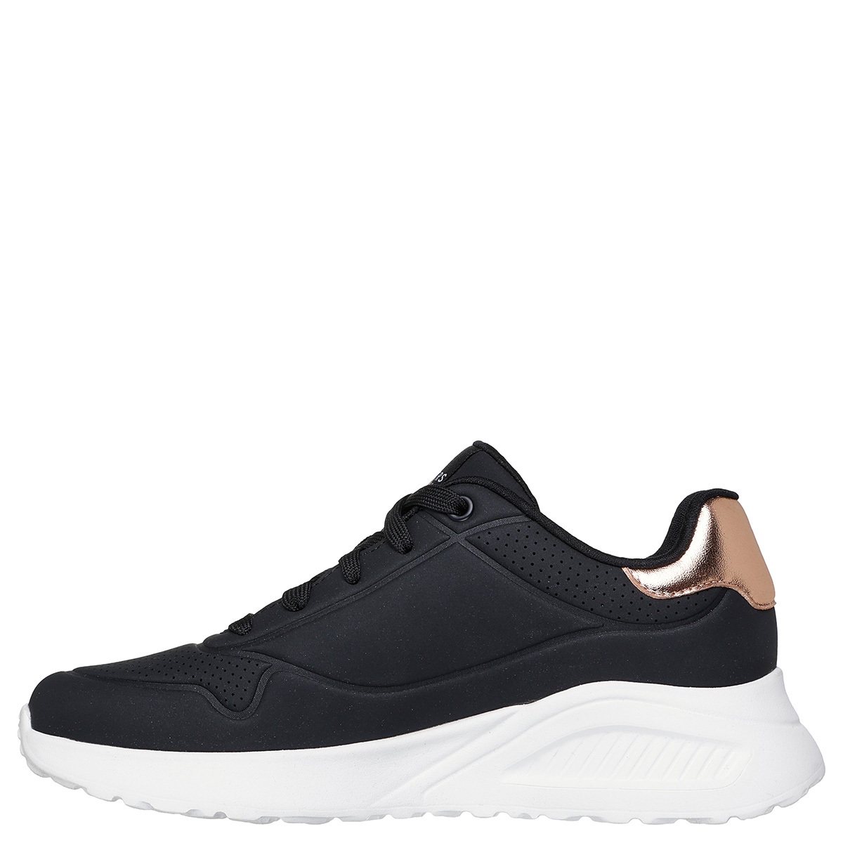 ZAPATILLAS MUJER SKECHERS CASUALES NEGRO UNO LITE - 3