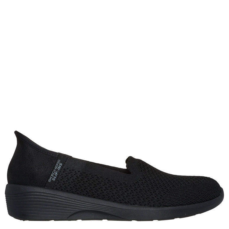 ZAPATILLAS MUJER SKECHERS CASUALES NEGRO SLIP-INS ARYA