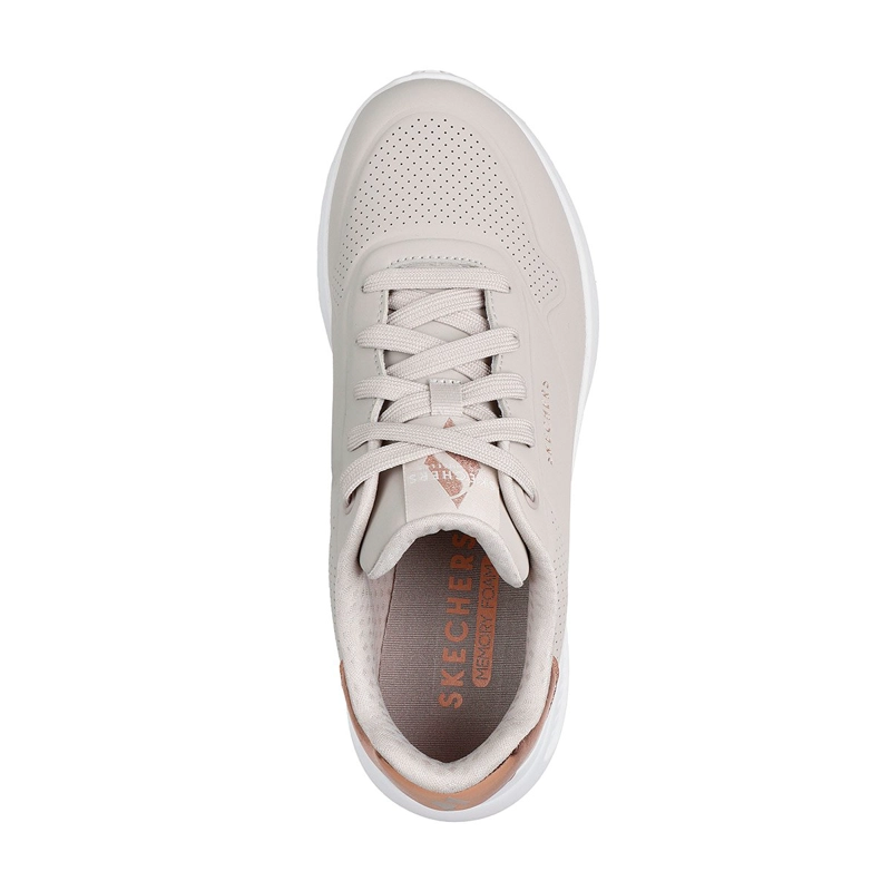 ZAPATILLAS MUJER SKECHERS CASUALES CRUDO UNO LITE - 4
