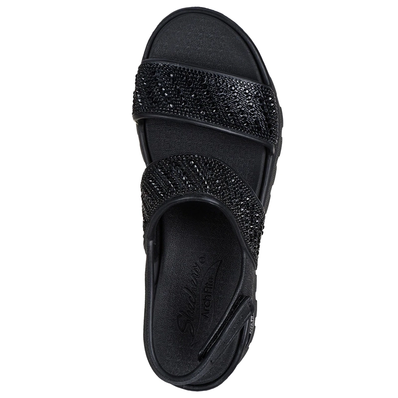SANDALIAS MUJER SKECHERS NEGRO ARCH FIT FOOTSTEPS - 4