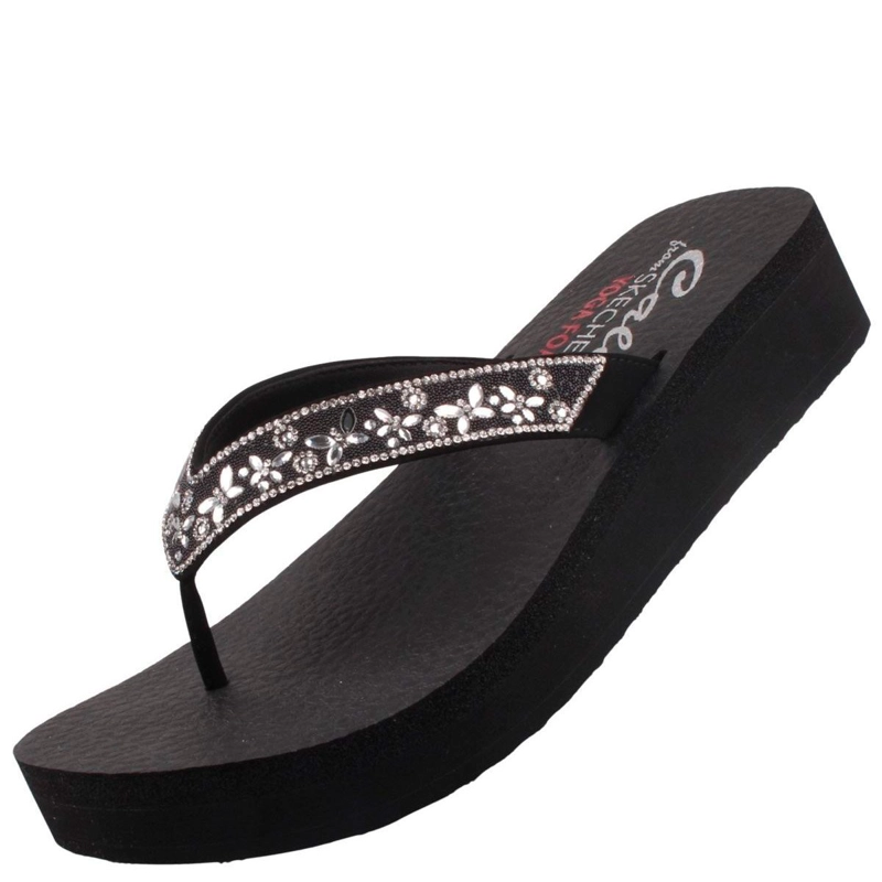 SANDALIAS MUJER SKECHERS NEGRO VINYASA - 3