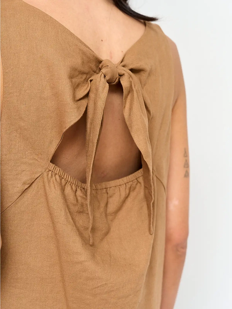 BLUSA MUJER MARQUIS LINO NUDO ESPALDA - 3