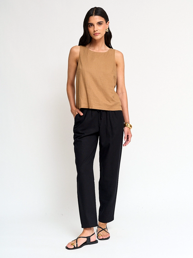 BLUSA MUJER MARQUIS LINO NUDO ESPALDA - 4