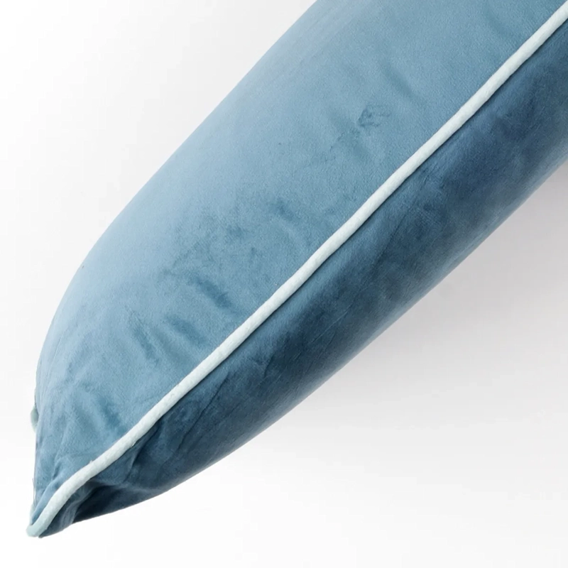 COJÍN RIPLEY HOME VELVET PIPING 30CM X 50CM PETRÓLEO - 4