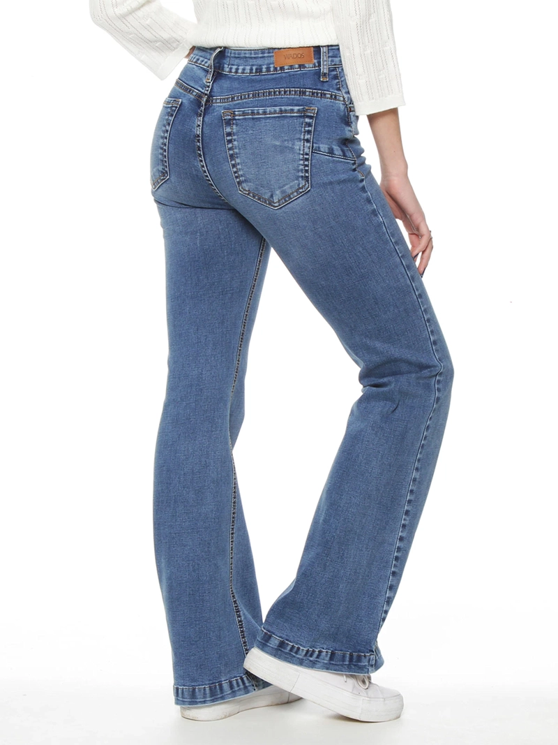 JEANS MUJER WADOS FLARE ALGODÓN TIRO ALTO - 2
