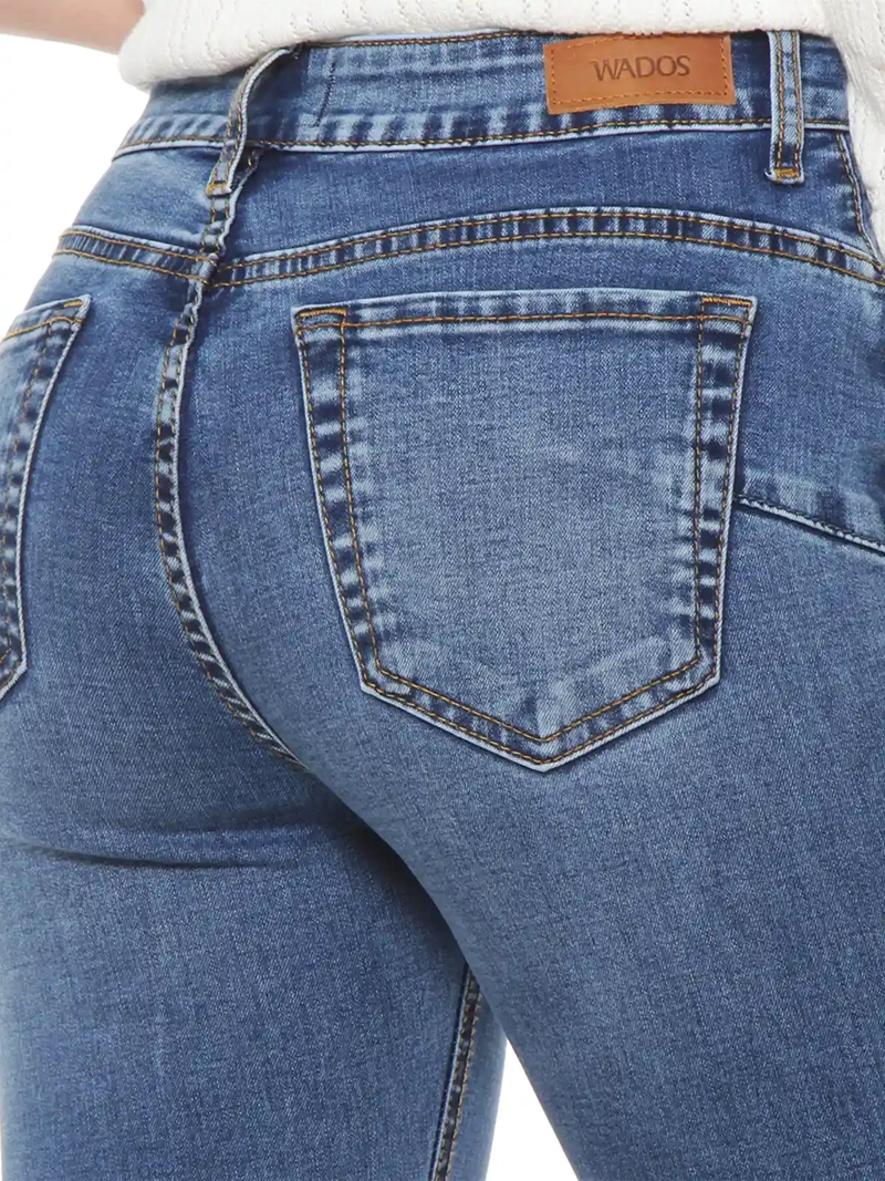JEANS MUJER WADOS FLARE ALGODÓN TIRO ALTO - 7