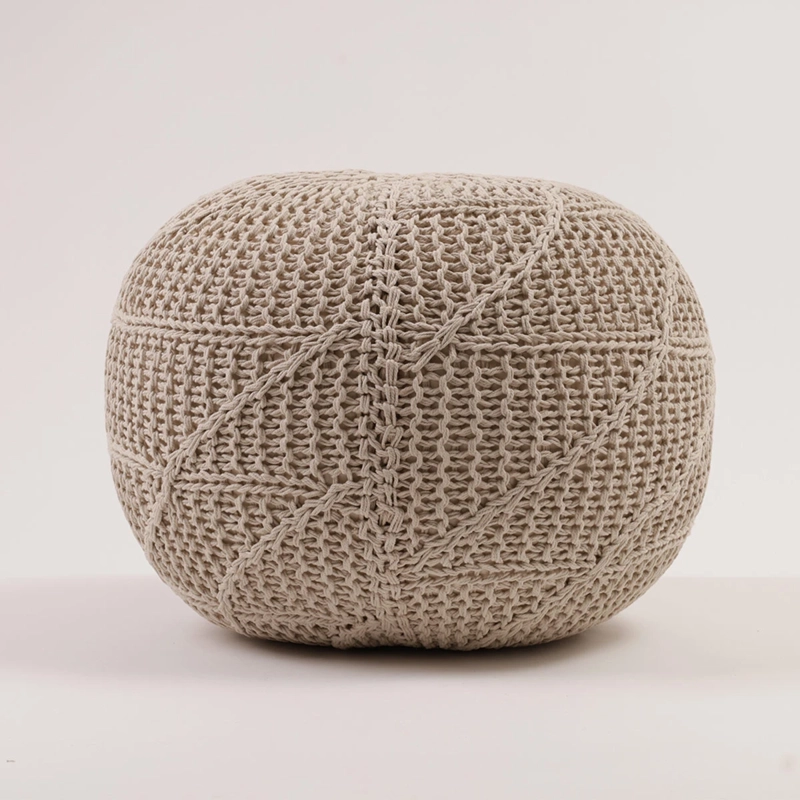 PUFF RIPLEY HOME REDONDO TEJIDO NATURAL - 3