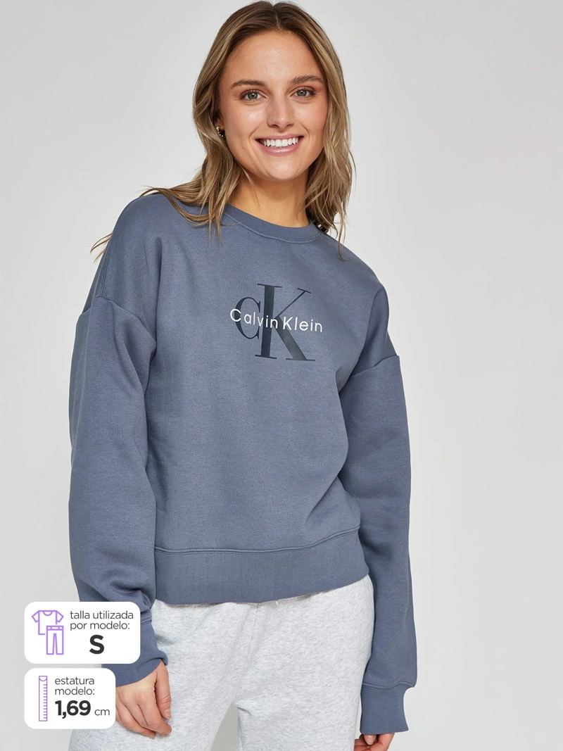 POLERÓN MUJER CALVIN KLEIN ALGODÓN  - 1