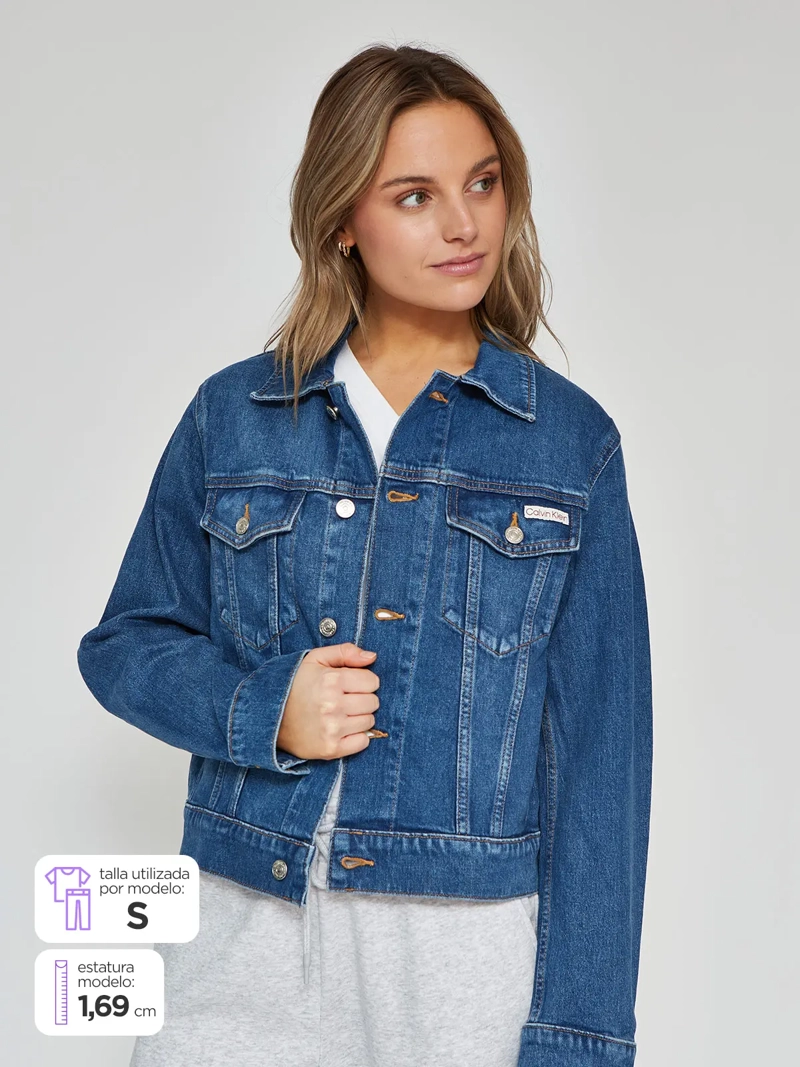 CHAQUETA MUJER CALVIN KLEIN ALGODÓN  - 1