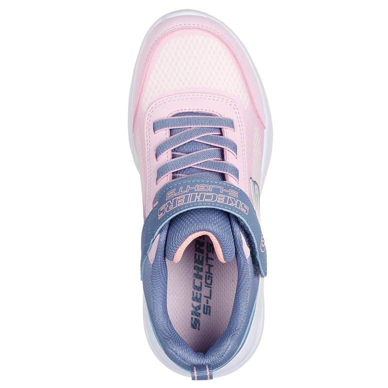ZAPATILLAS CON LUCES NIÑA SKECHERS CASUAL ROSADO SOLA GLOW - 4