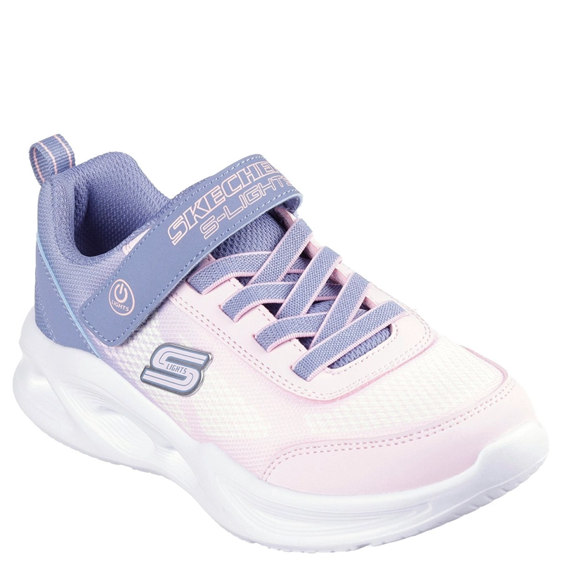 ZAPATILLAS CON LUCES NIÑA SKECHERS CASUAL ROSADO SOLA GLOW - 2