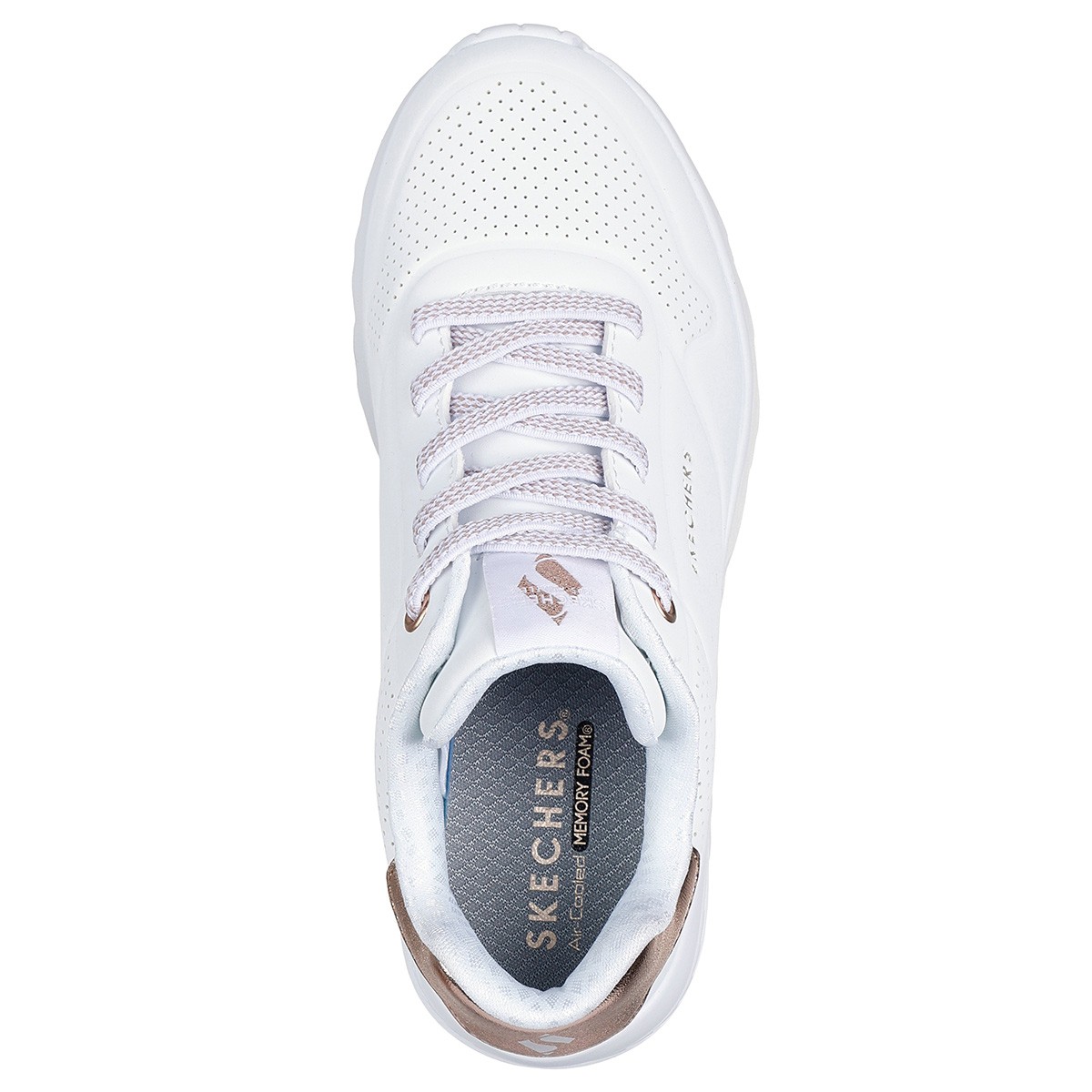 ZAPATILLAS NIÑA SKECHERS CASUALES BLANCO UNO LITE - 4
