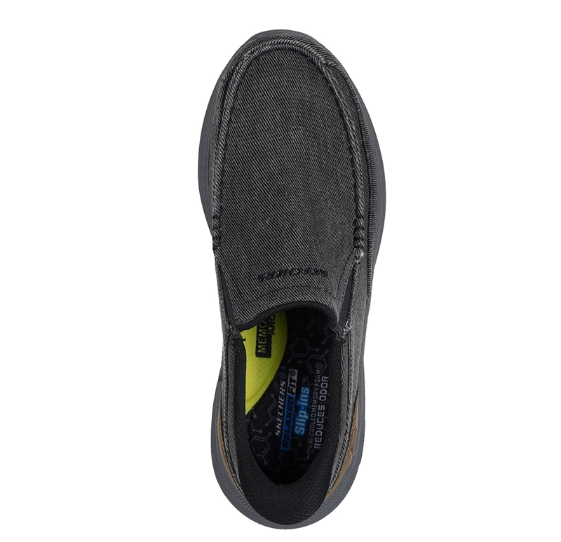 ZAPATILLAS HOMBRE SKECHERS CASUALES NEGRO SLIP-INS POLLARD - 4