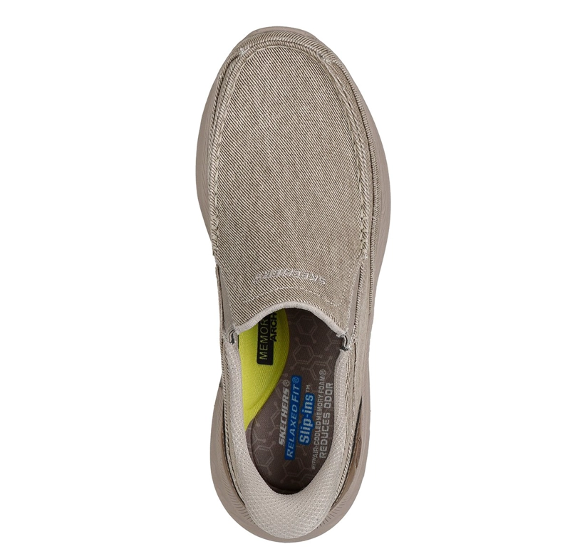 ZAPATILLAS HOMBRE SKECHERS CASUALES TAUPE SLIP-INS POLLARD - 4