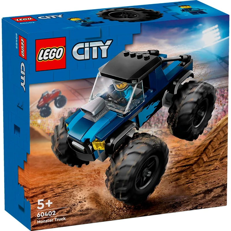 BLOQUE CONSTRUCCIÓN LEGO 60402 CARRO MONSTRUO AZUL - 1