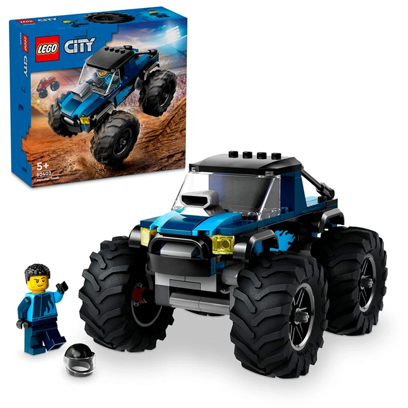 BLOQUE CONSTRUCCIÓN LEGO 60402 CARRO MONSTRUO AZUL - 2