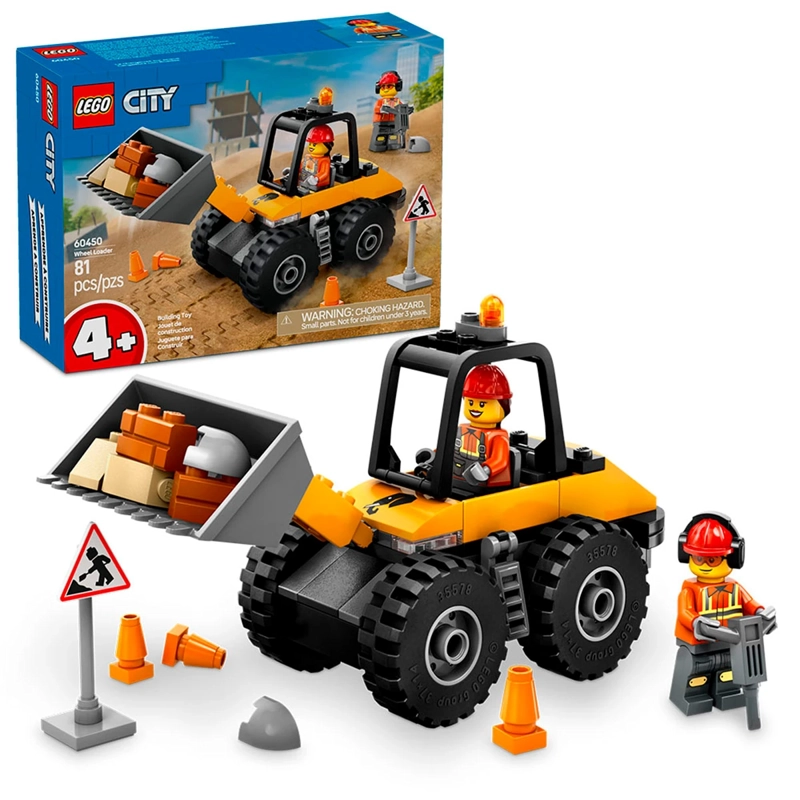 BLOQUE CONSTRUCCIÓN LEGO 60450 CARGADORA CON RUED - 2