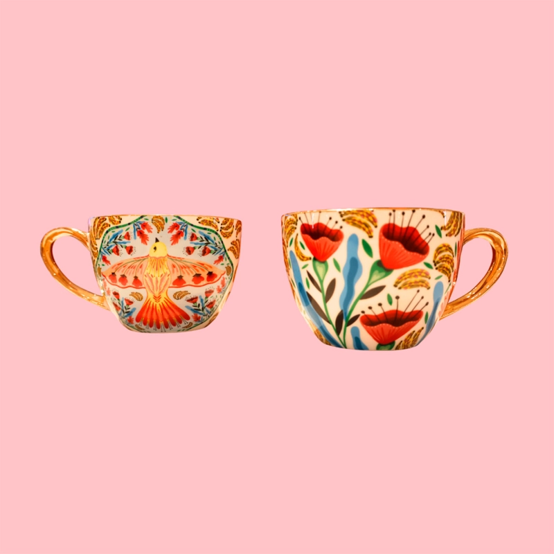 SET X2 MUG RIPLEY HOME LA NEGRA MARÍA DORADO - 4