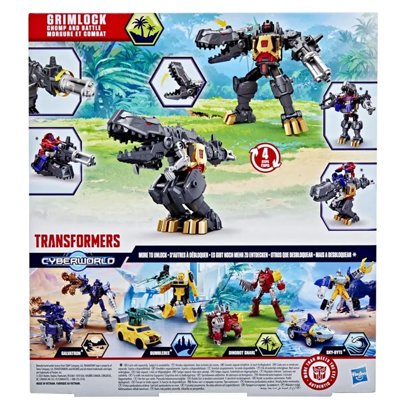 FIGURA DE ACCIÓN TRANSFORMERS CYBERWORLD GRIMLOCK MANDÍBULAS DE BATALLA - 5
