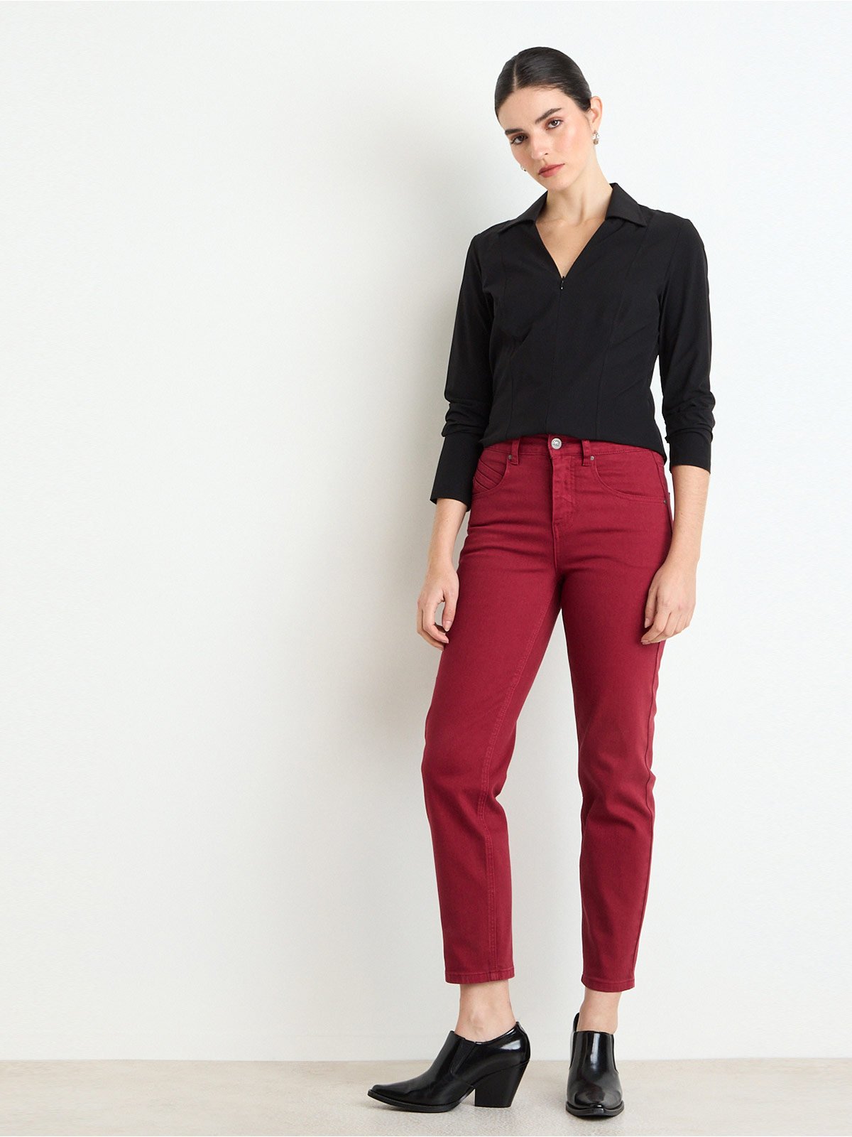 JEANS MUJER ASH SKINNY ALGODÓN CORTES - 4