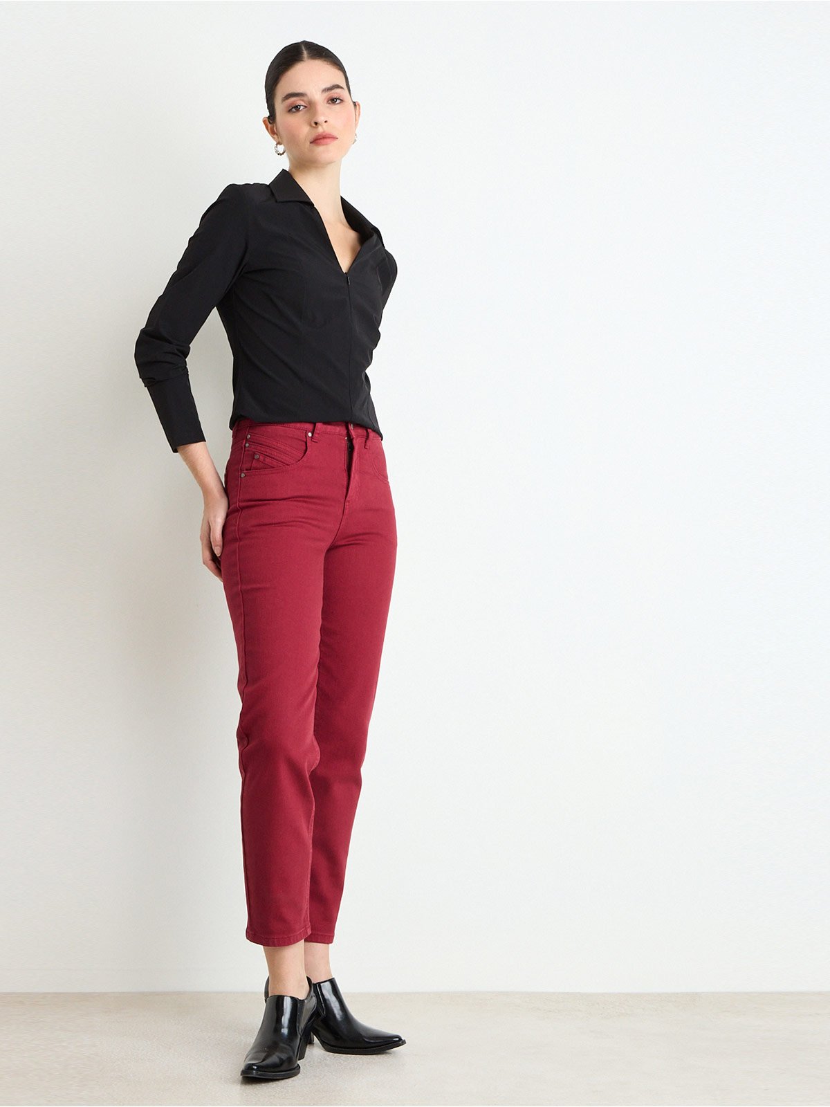 JEANS MUJER ASH SKINNY ALGODÓN CORTES - 5