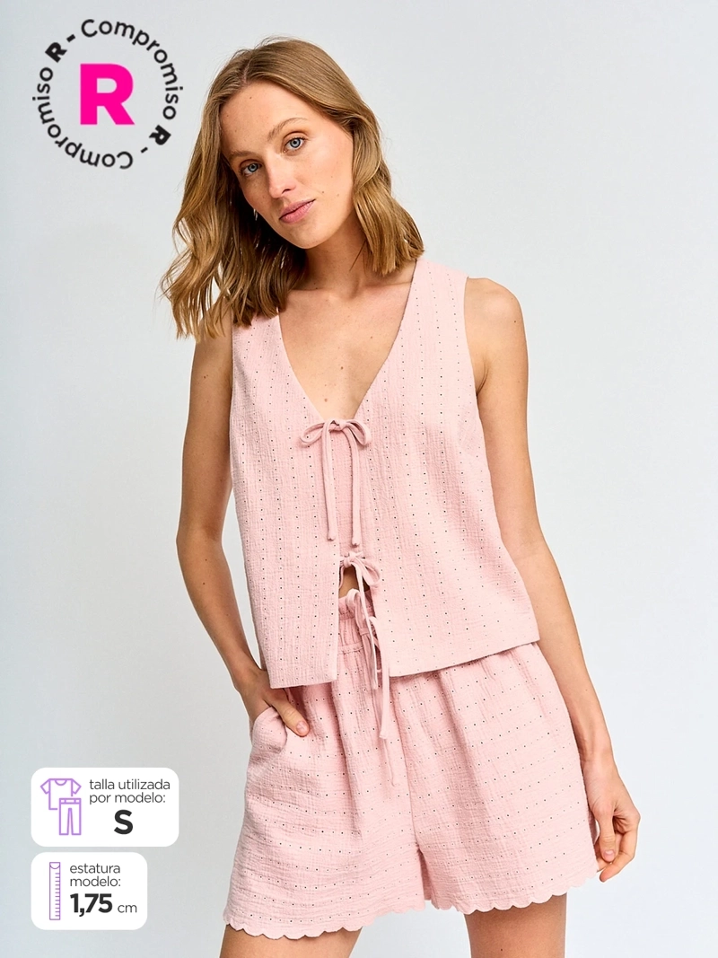 MARQUIS BLUSA MUJER MARQUIS ALGODÓN LAZOS