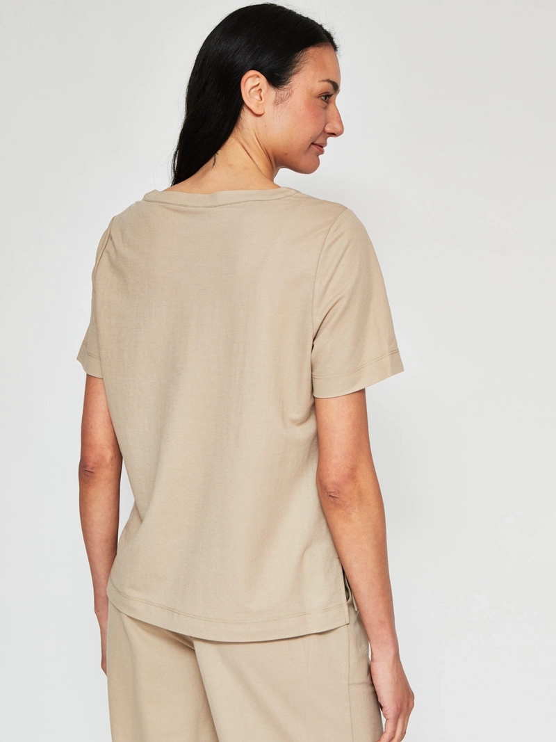 POLERA MUJER CACHAREL CUELLO REDONDO MANGA CORTA - 2