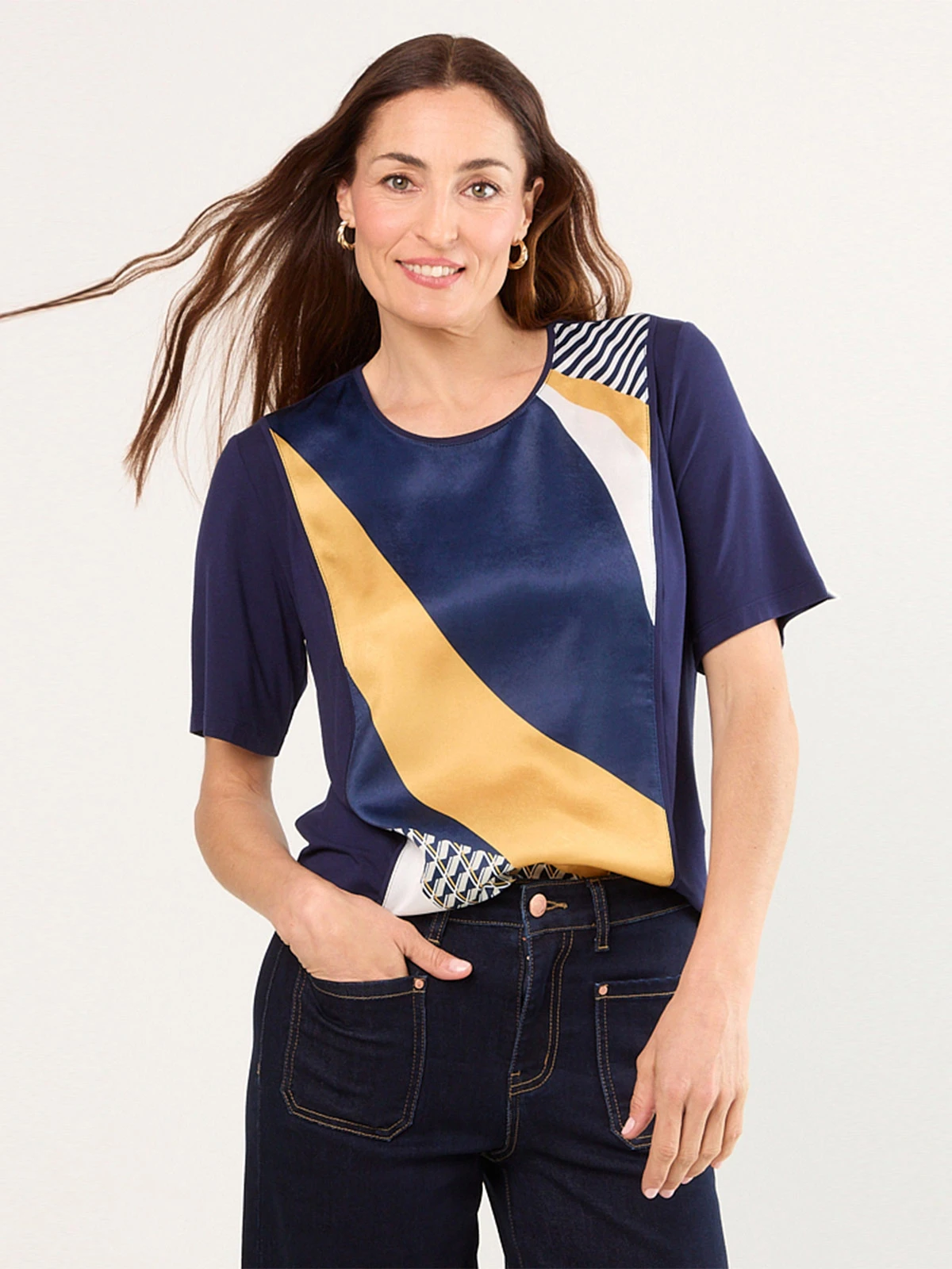 POLERA MUJER MA GRIFFE CUELLO REDONDO MANGA CORTA - 1