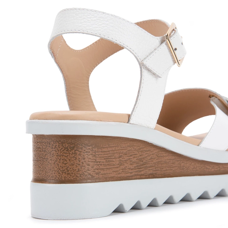 SANDALIAS MUJER GACEL BLANCO DILETTA CUERO - 5